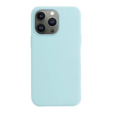 FUNDA DE SILICONA  PARA IPHONE 16 AZUL CLARO