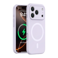 WOOX MX0320 FUNDA PREMIUM MAGNÉTICA DE SILICONA LÍQUIDA PARA IPHONE 17 AIR MORADA