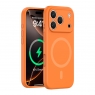 WOOX MX0319 FUNDA PREMIUM MAGNÉTICA DE SILICONA LÍQUIDA PARA IPHONE 17 PRO NARANJA