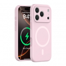 WOOX MX0318 FUNDA PREMIUM MAGNÉTICA DE SILICONA LÍQUIDA PARA IPHONE 17 ROSA