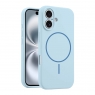 WOOX MX0383 FUNDA MAGNÉTICA DE SILICONA MICROPERFORADA PARA IPHONE 13 PRO AZUL CIELO