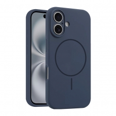 WOOX MX0381 FUNDA MAGNÉTICA DE SILICONA MICROPERFORADA PARA IPHONE 13 AZUL OSCURO