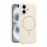 WOOX MX0384 FUNDA MAGNÉTICA DE SILICONA MICROPERFORADA PARA IPHONE 13 PRO MAX BLANCA