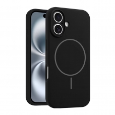 WOOX MX0381 FUNDA MAGNÉTICA DE SILICONA MICROPERFORADA PARA IPHONE 13 NEGRA