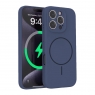 WOOX MX0395 FUNDA MAGNÉTICA DE SILICONA MICROPERFORADA PARA IPHONE 16 PLUS AZUL OSCURO