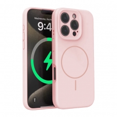 WOOX MX0394 FUNDA MAGNÉTICA DE SILICONA MICROPERFORADA PARA IPHONE 16 PRO ROSA