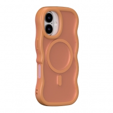 WOOX MX0406 FUNDA MAGNÉTICA ONDULADA PARA IPHONE 17 NARANJA