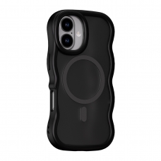 WOOX MX0406 FUNDA MAGNÉTICA ONDULADA PARA IPHONE 17 NEGRA