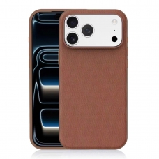 MX0492 FUNDA MARRÓN MAGSAFE DE TELA CALIDAD PREMIUM ANTI SHOCK TACTO CÓMODO PARA IPHONE 17