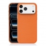 MX0492 FUNDA NARANJA MAGSAFE DE TELA CALIDAD PREMIUM ANTI SHOCK TACTO CÓMODO PARA IPHONE 17