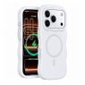MX0536 FUNDA BLANCA MAGNÉTICA ONDULADA DE SILICONA PARA IPHONE 18 PRO MAX
