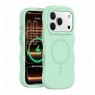 MX0536 FUNDA VERDE MAGNÉTICA ONDULADA DE SILICONA PARA IPHONE 18 PRO MAX