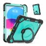 MX0460 FUNDA NEGRA+VERDE MENTA ANTIGOLES CALIDAD PREMIUM CON SOPORTE GIRATORIO 360°PARA IPAD 10TH 2022 10.9"/IPAD 11 2025