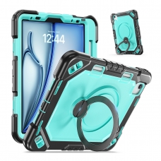 MX0461 FUNDA NEGRA+VERDE ANTIGOLES CALIDAD PREMIUM CON SOPORTE GIRATORIO 360°PARA IPAD AIR 11 2026/2025/2024/PRO 11 2018/2020/2021/2022/AIR 4/5 10.9