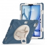 MX0465 FUNDA AZUL ACIANO ANTIGOLPES 3 EN 1 CON SOPORTE GIRATORIO 360ºY CORREA DE MANO AJUSTABLE PARA IPAD AIR 13 2026/2025/2024/PRO 12.9 2018/2020/2021/2022