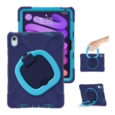 MX0467 FUNDA AZUL MARINO ANTIGOLPES 3 EN 1 CON SOPORTE GIRATORIO 360º PARA IPAD 10TH 2022 10.9"/IPAD 11 2025