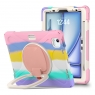 MX0468 FUNDA ROSA IRIDISCENTE ANTIGOLPES 3 EN 1 CON SOPORTE GIRATORIO 360º PARA IPAD AIR 11 2026/2025/2024/PRO 11 2018/2020/2021/2022/AIR 4/5 10.9
