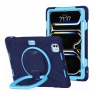 MX0469 FUNDA AZUL MARINO ANTIGOLPES 3 EN 1 CON SOPORTE GIRATORIO 360º PARA IPAD PRO 11 2024/2025