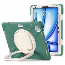 MX0470 FUNDA VERDE ANTIGOLPES 3 EN 1 CON SOPORTE GIRATORIO 360º PARA IPAD AIR 13 2026/2025/2024/PRO 12.9 2018/2020/2021/2022