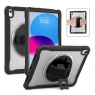 MX0472 FUNDA NEGRA TRANSPARENTE 2 EN 1 CON SOPORTE GIRATORIO 360º Y BANDA DE MANO PARA IPAD 10TH 2022 10.9"/IPAD 11 2025