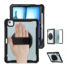 MX0473 FUNDA NEGRA TRANSPARENTE 2 EN 1 CON SOPORTE GIRATORIO 360º Y BANDA DE MANO PARA IPAD AIR 11 2026/2025/2024/PRO 11 2018/2020/2021/2022/AIR 4/5 10.9