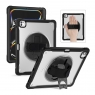 MX0476 FUNDA NEGRA TRANSPARENTE 2 EN 1 CON SOPORTE GIRATORIO 360º Y BANDA DE MANO PARA IPAD PRO 13 2024/2025