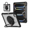 MX0479 FUNDA NEGRA TRANSPARENTE 2 EN 1 CON SOPORTE GIRATORIO 360º PARA IPAD PRO 11 2024/2025