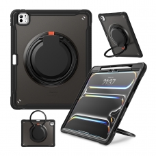 MX0481 FUNDA NEGRA 2 EN 1 CON SOPORTE GIRATORIO 360º PARA IPAD PRO 13 2024/2025