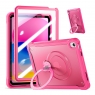 MX0482 FUNDA FUCSIA TRANSPARENTE ANTIGOLPES CON SOPORTE PLEGABLE 360º Y PROTECCIÓN COMPLETA PARA IPAD 10TH 2022 10.9"/IPAD 11 2025