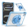 MX0486 FUNDA AZUL CLARO TRANSPARENTE ULTRALIGERA CON SOPORTE 360°Y BANDA DE MANO PROTECCIÓN COMPLETA PARA IPAD PRO 11 2024/2025