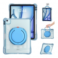 MX0488 FUNDA AZUL CLARO TRANSPARENTE ULTRALIGERA CON SOPORTE 360°PROTECCIÓN COMPLETA PARA IPAD AIR 11 2026/2025/2024/PRO 11 2018/2020/2021/2022/AIR 4/5 10.9