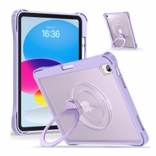 MX0490 FUNDA MALVA BICOLOR CON SOPORTE GIRATORIO 360° Y PROTECCIÓN ANTIGOLPES PARA IPAD 10TH 2022 10.9"/IPAD 11 2025