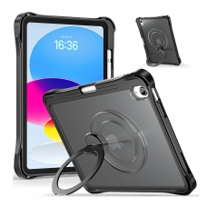 MX0490 FUNDA NEGRA BICOLOR CON SOPORTE GIRATORIO 360° Y PROTECCIÓN ANTIGOLPES PARA IPAD 10TH 2022 10.9"/IPAD 11 2025