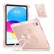 MX0490 FUNDA ROSA BICOLOR CON SOPORTE GIRATORIO 360° Y PROTECCIÓN ANTIGOLPES PARA IPAD 10TH 2022 10.9"/IPAD 11 2025