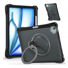 MX0491 FUNDA NEGRA BICOLOR CON SOPORTE GIRATORIO 360° Y PROTECCIÓN ANTIGOLPES PARA IPAD AIR 11 2026/2025/2024/PRO 11 2018/2020/2021/2022/AIR 4/5 10.9
