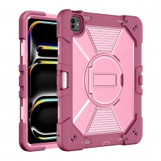MX0577 FUNDA FUCSIA ANTIGOLPE CON SOPORTE GIRATORIO 360°PARA IPAD AIR 13 2026/2025/2024