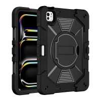 MX0578 FUNDA NEGRA ANTIGOLPE CON SOPORTE GIRATORIO 360°PARA IPAD PRO 11 2024/2025