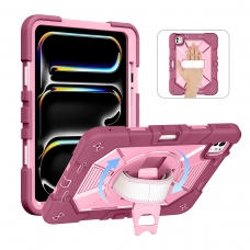 MX0582 FUNDA FUCSIA ANTIGOLPE 360°CON CORREA Y BANDOLERA PARA IPAD AIR 11 2026/2025/2024/PRO 11 2018/2020/2021/2022/AIR 4/5 10.9