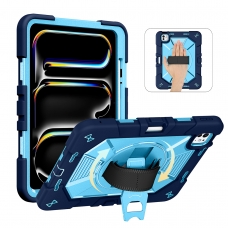 MX0584 FUNDA AZUL ANTIGOLPE 360°CON CORREA Y BANDOLERA PARA IPAD PRO 11 2024/2025