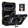 MX0584 FUNDA NEGRA ANTIGOLPE 360°CON CORREA Y BANDOLERA PARA IPAD PRO 11 2024/2025
