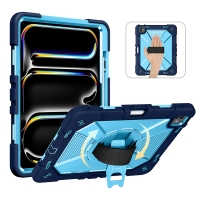 MX0585 FUNDA AZUL ANTIGOLPE 360°CON CORREA Y BANDOLERA PARA IPAD PRO 13 2024/2025