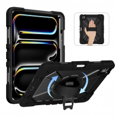MX0585 FUNDA NEGRA ANTIGOLPE 360°CON CORREA Y BANDOLERA PARA IPAD PRO 13 2024/2025