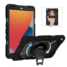 MX0586 FUNDA NEGRA ANTIGOLPE 360°CON CORREA Y BANDOLERA PARA IPAD 10.2(7TH 2019/8TH 2020/9TH 2021)/IPAD PRO 10.5 (2017)