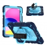 MX0587 FUNDA AZUL ANTIGOLPE CON ASA DE MANO 360°Y BANDOLERA PARA IPAD 10TH 2022 10.9"/IPAD 11 2025