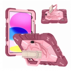MX0587 FUNDA FUCSIA ANTIGOLPE CON ASA DE MANO 360°Y BANDOLERA PARA IPAD 10TH 2022 10.9"/IPAD 11 2025