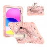 MX0587 FUNDA ORO ROSA ANTIGOLPE CON ASA DE MANO 360°Y BANDOLERA PARA IPAD 10TH 2022 10.9"/IPAD 11 2025