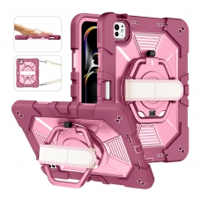 MX0588 FUNDA FUCSIA ANTIGOLPE CON ASA DE MANO 360°Y BANDOLERA PARA IPAD AIR 11 2026/2025/2024/PRO 11 2018/2020/2021/2022/AIR 4/5 10.9