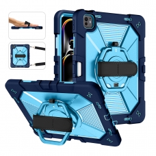 MX0589 FUNDA AZUL ANTIGOLPE CON ASA DE MANO 360°Y BANDOLERA PARA IPAD AIR 13 2026/2025/2024