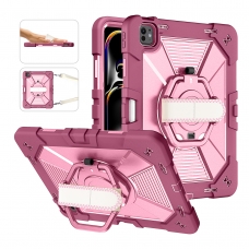 MX0591 FUNDA FUCSIA ANTIGOLPE CON ASA DE MANO 360°Y BANDOLERA PARA IPAD PRO 13 2024/2025