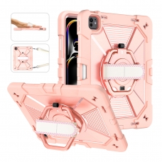 MX0591 FUNDA ORO ROSA ANTIGOLPE CON ASA DE MANO 360°Y BANDOLERA PARA IPAD PRO 13 2024/2025